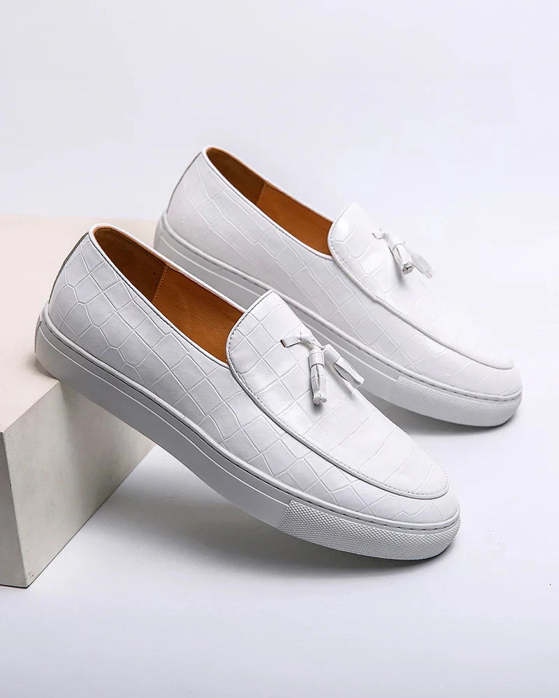 Executive Embossed Leather Loafer