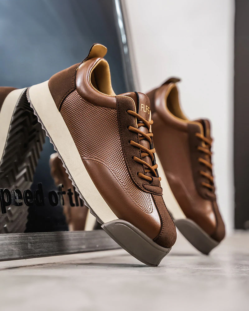 Zanello Paneled Leather Sneaker