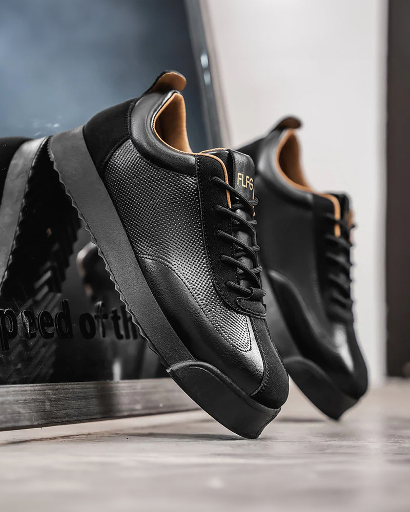 Zanello Paneled Leather Sneaker