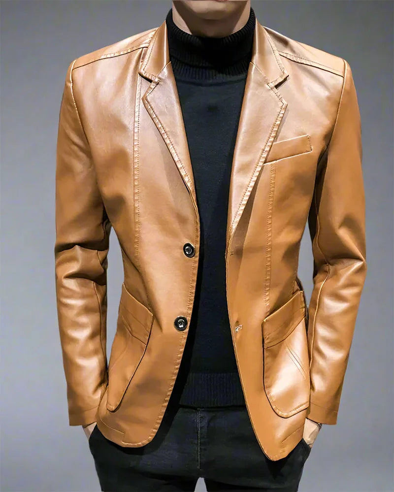 Giovanni Leather Blazer