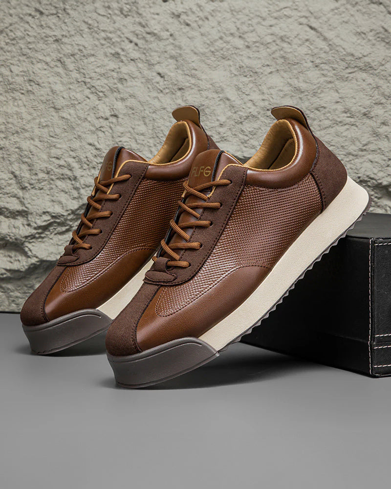Zanello Paneled Leather Sneaker