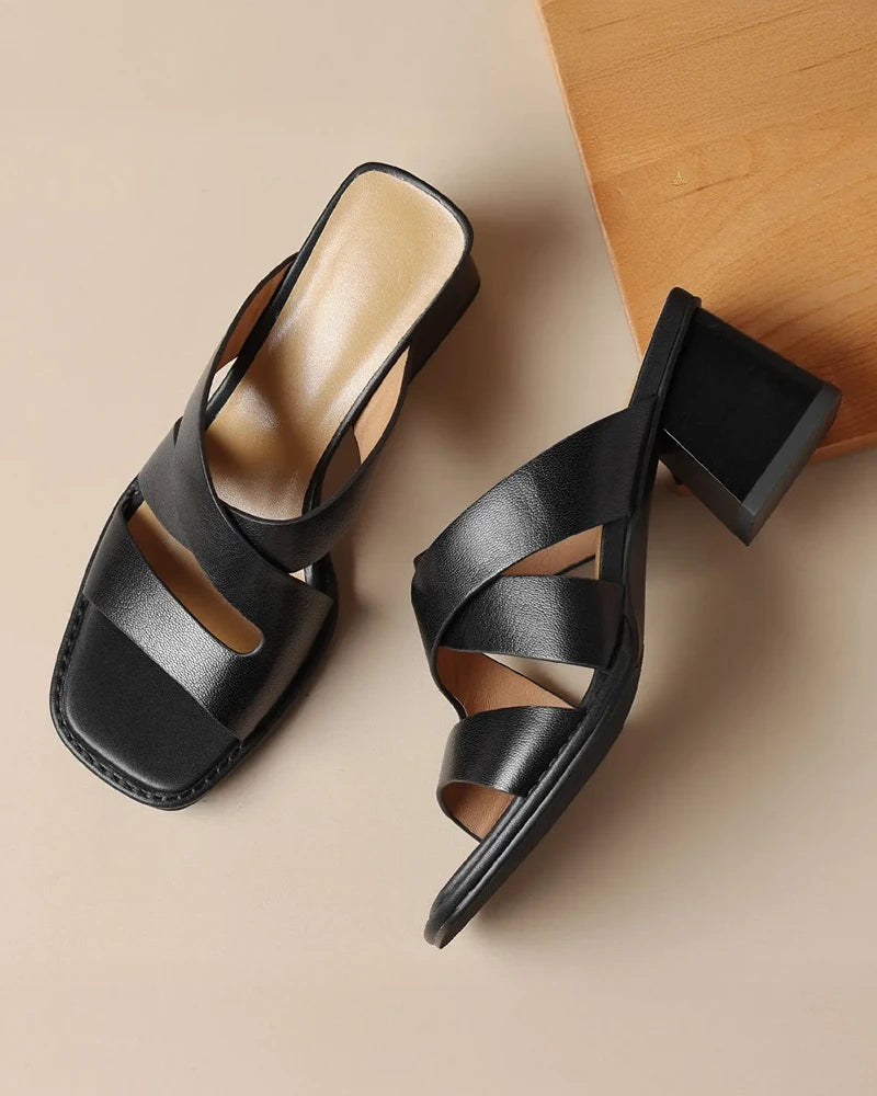 Luna Leather Heels