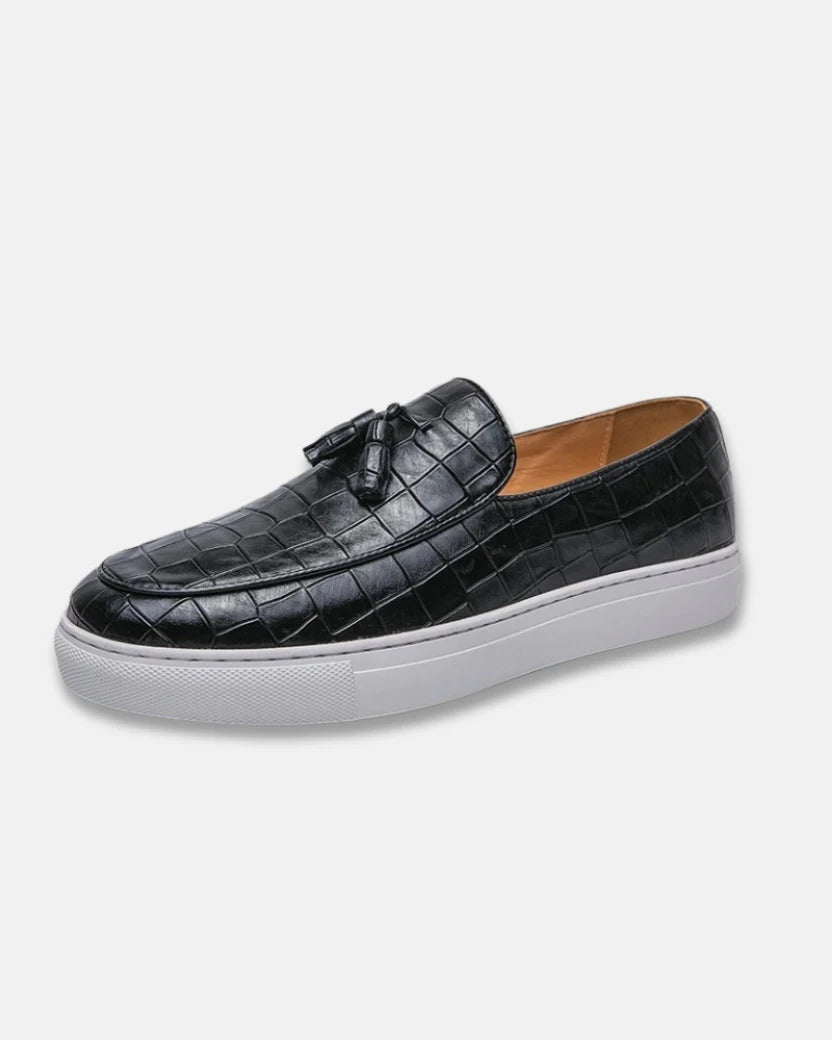Executive Embossed Leather Loafer