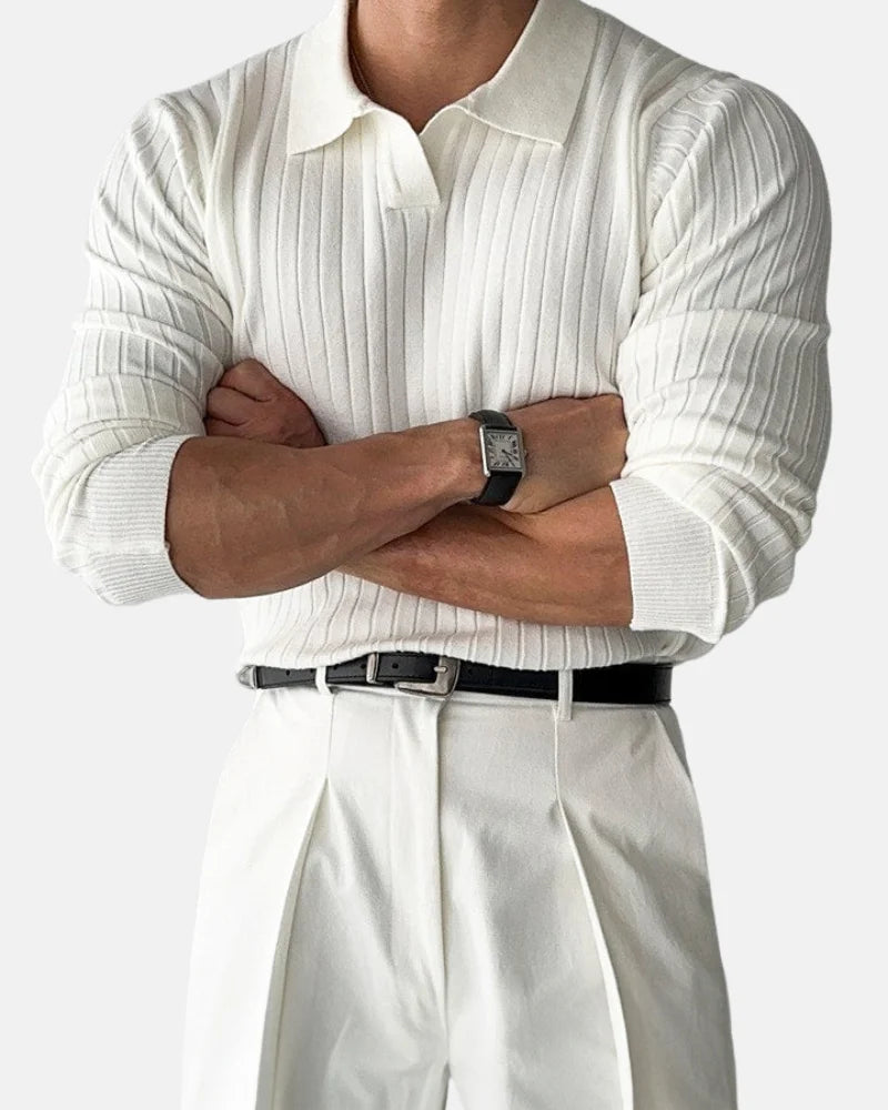 Hampton Ribbed Polo Sweatshirt