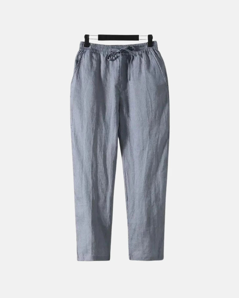 Straight Fit Linen Pants
