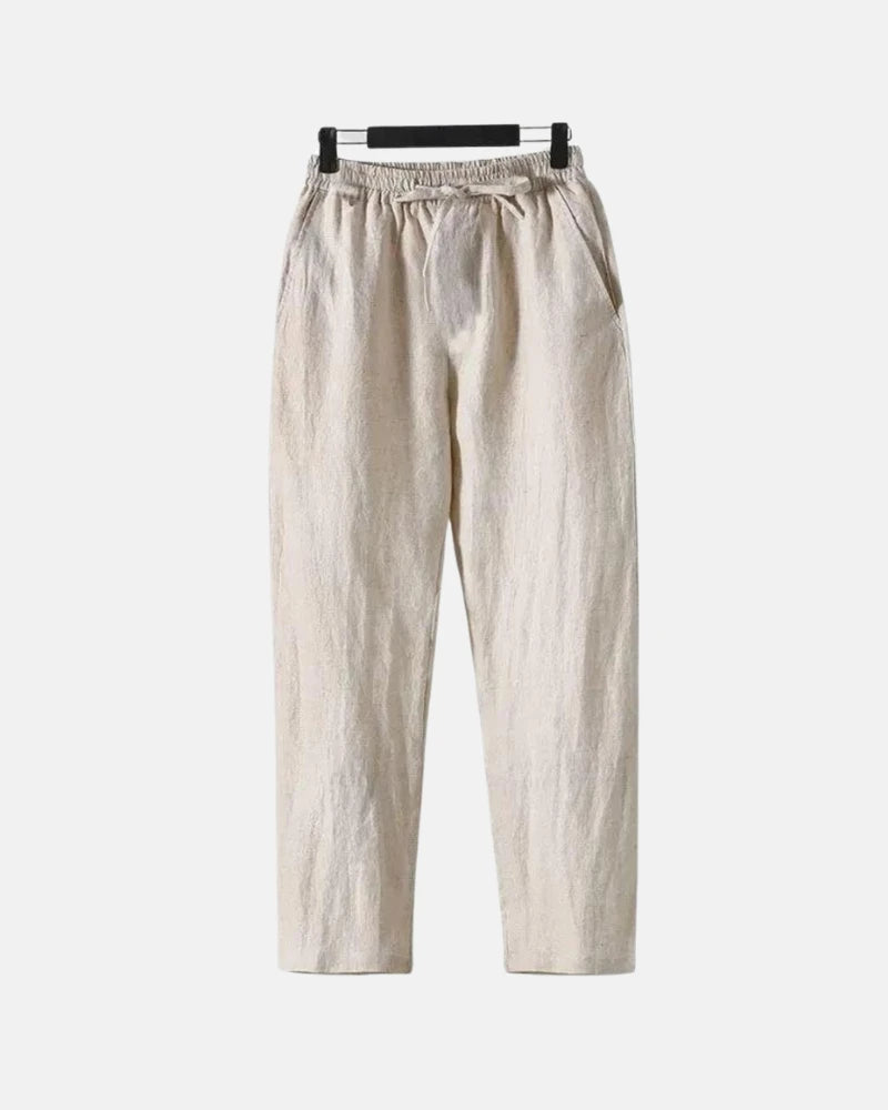 Straight Fit Linen Pants