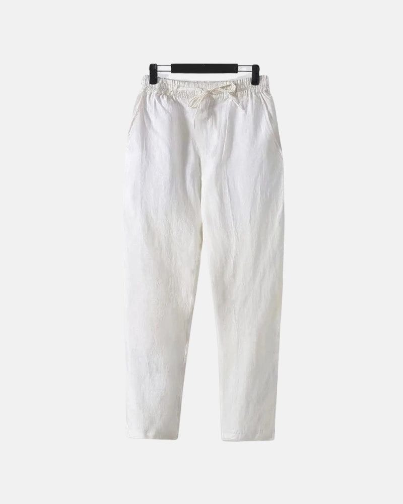 Straight Fit Linen Pants