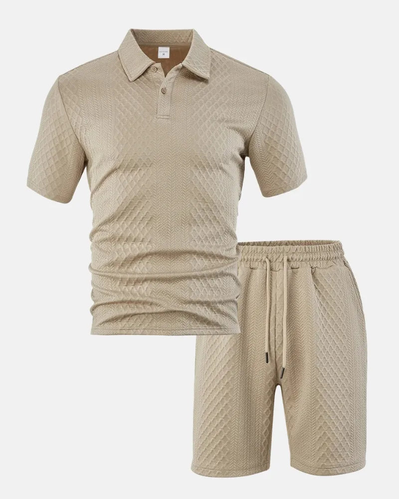 Diamond Knit Polo Set