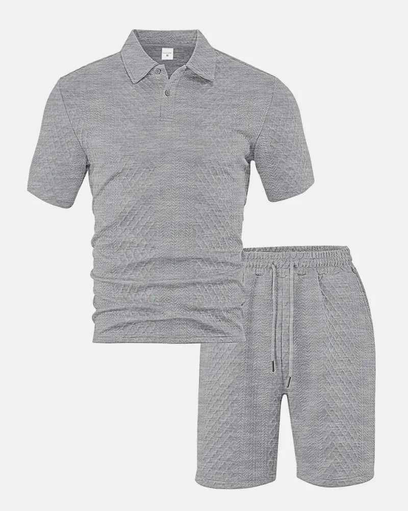 Diamond Knit Polo Set