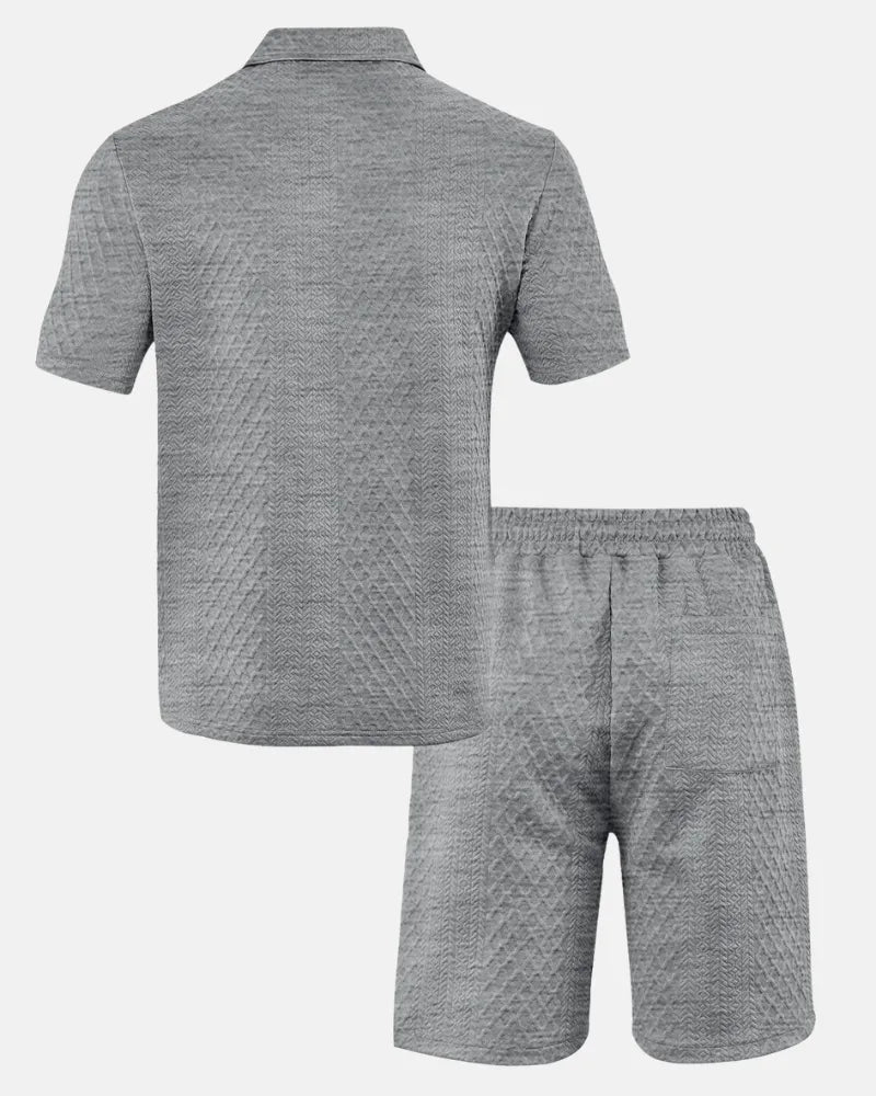 Diamond Knit Polo Set
