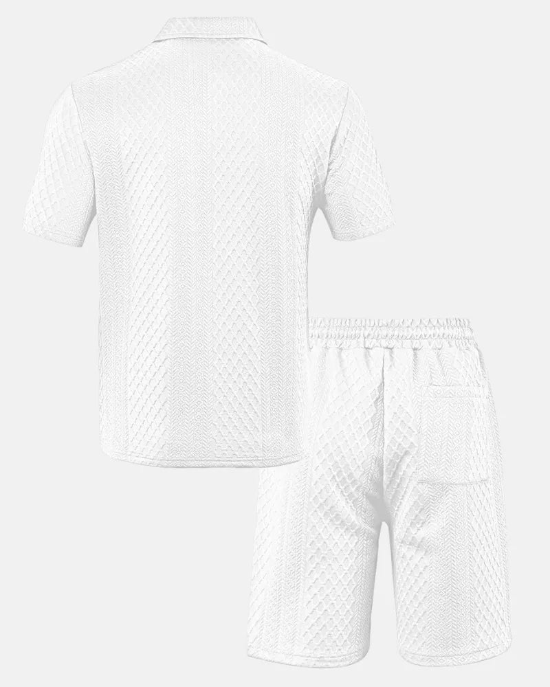 Diamond Knit Polo Set