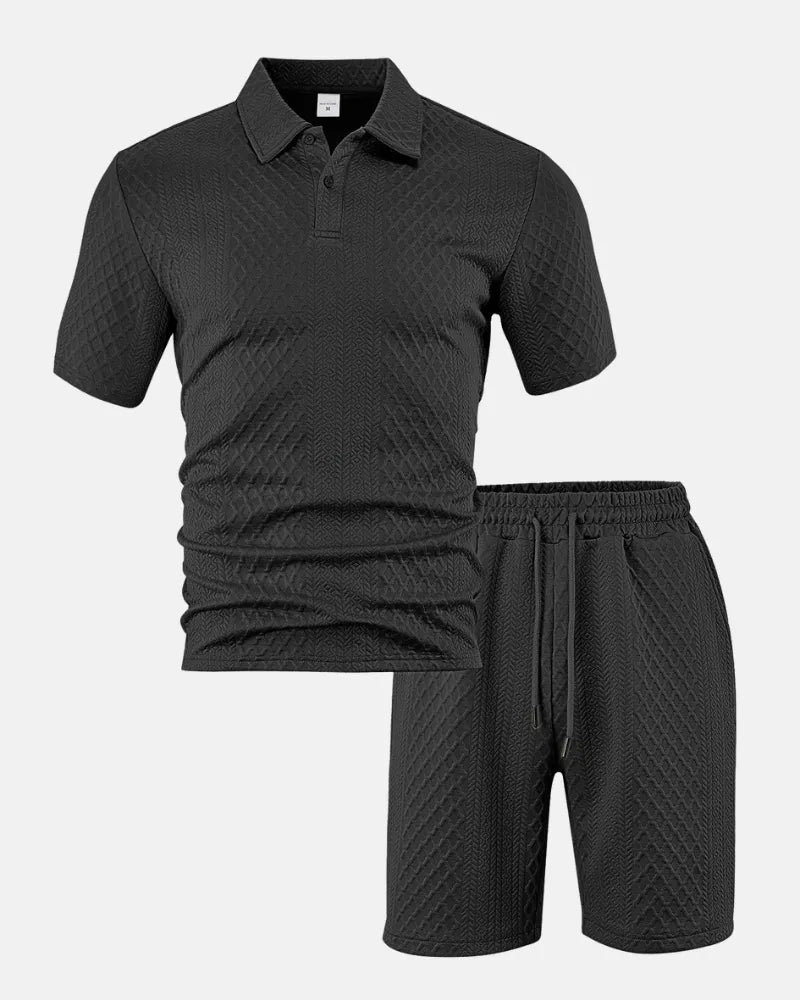 Diamond Knit Polo Set
