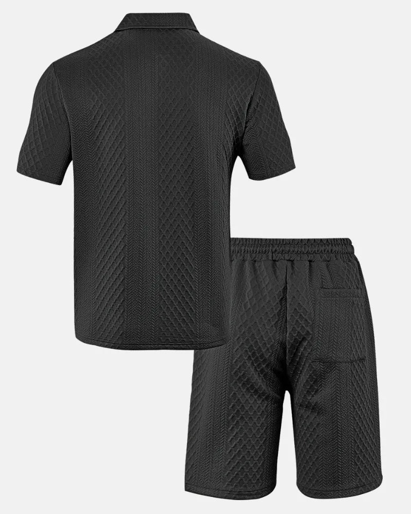 Diamond Knit Polo Set