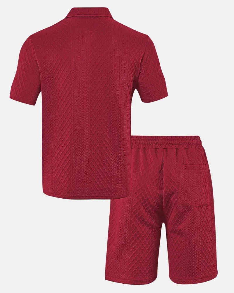 Diamond Knit Polo Set