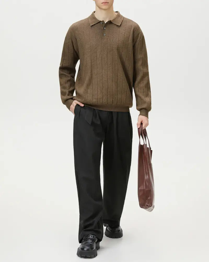 Maron Knit Polo