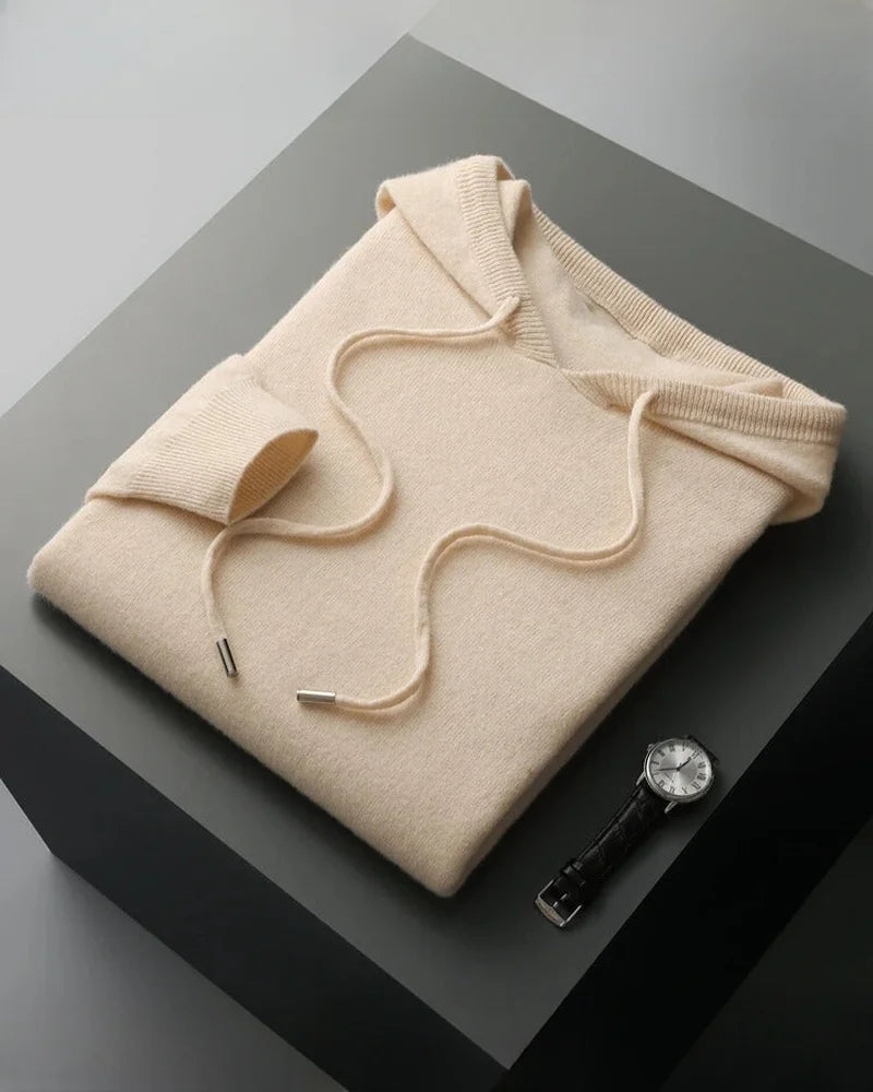 Biarritz Knit Hoodie in Beige