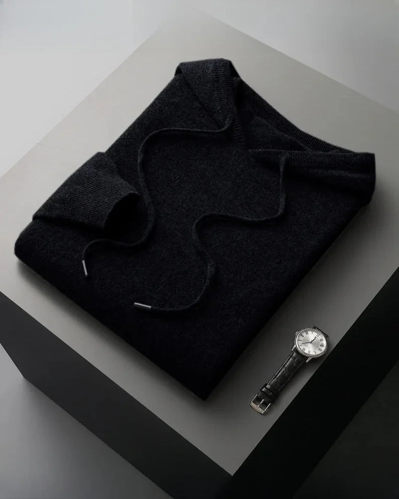 Biarritz Knit Hoodie in Black