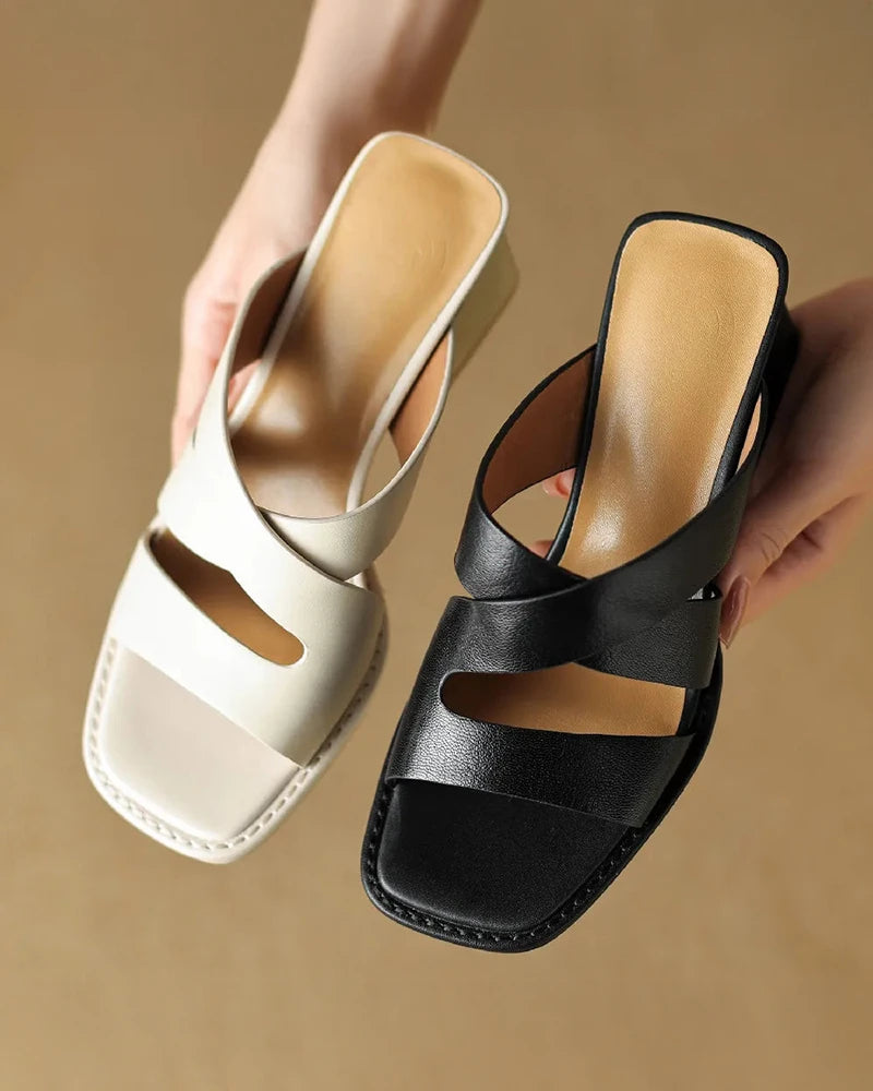 Luna Leather Heels