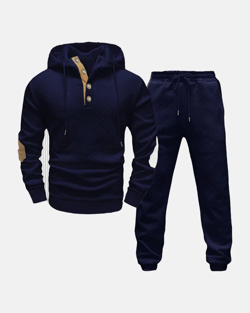 Eton Textured Hoodie Set in Navy