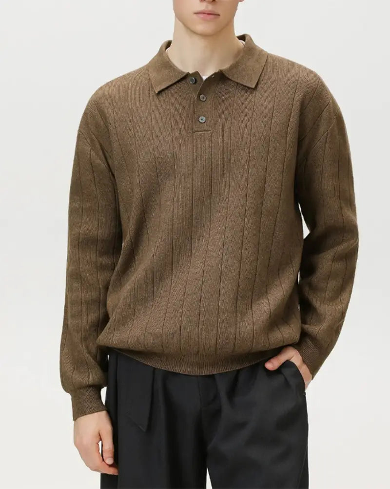 Maron Knit Polo