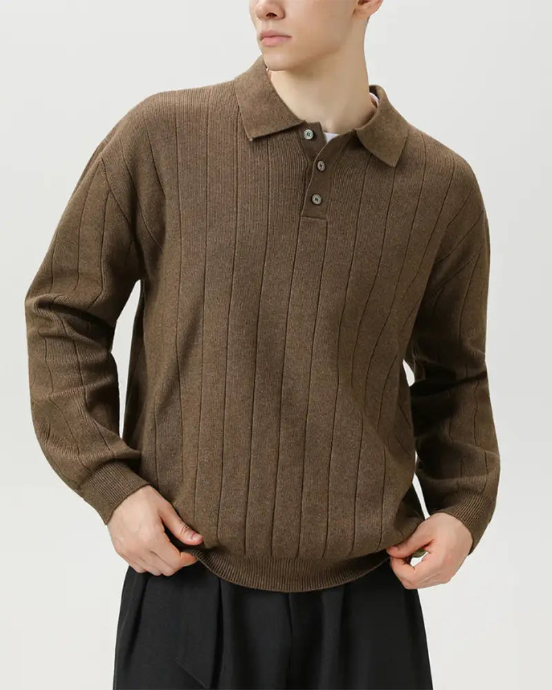 Maron Knit Polo
