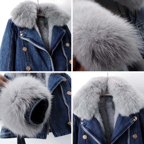 Margaux Fox Fur Denim Coat