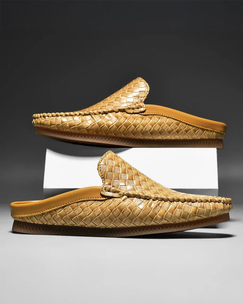 Lucente Mens Leather Slides