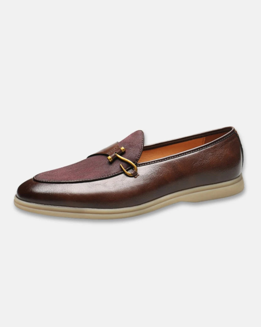 Executive Buckle Leather Loafers