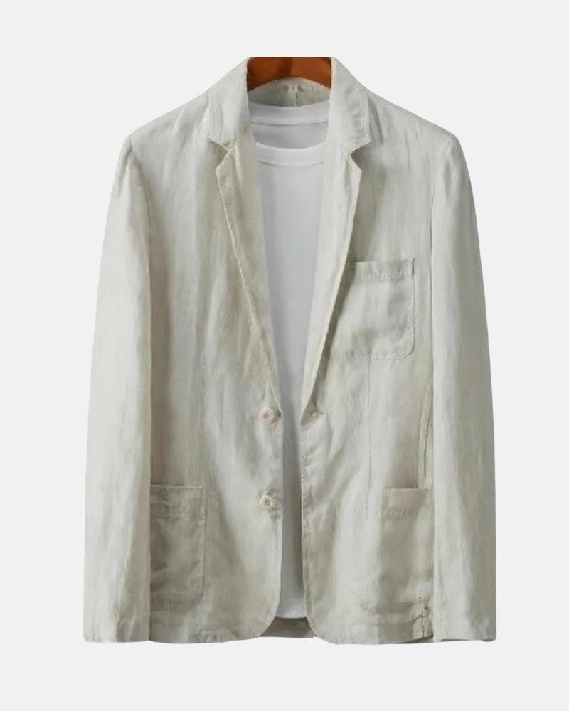 Laurent Minimalist Linen Blazer