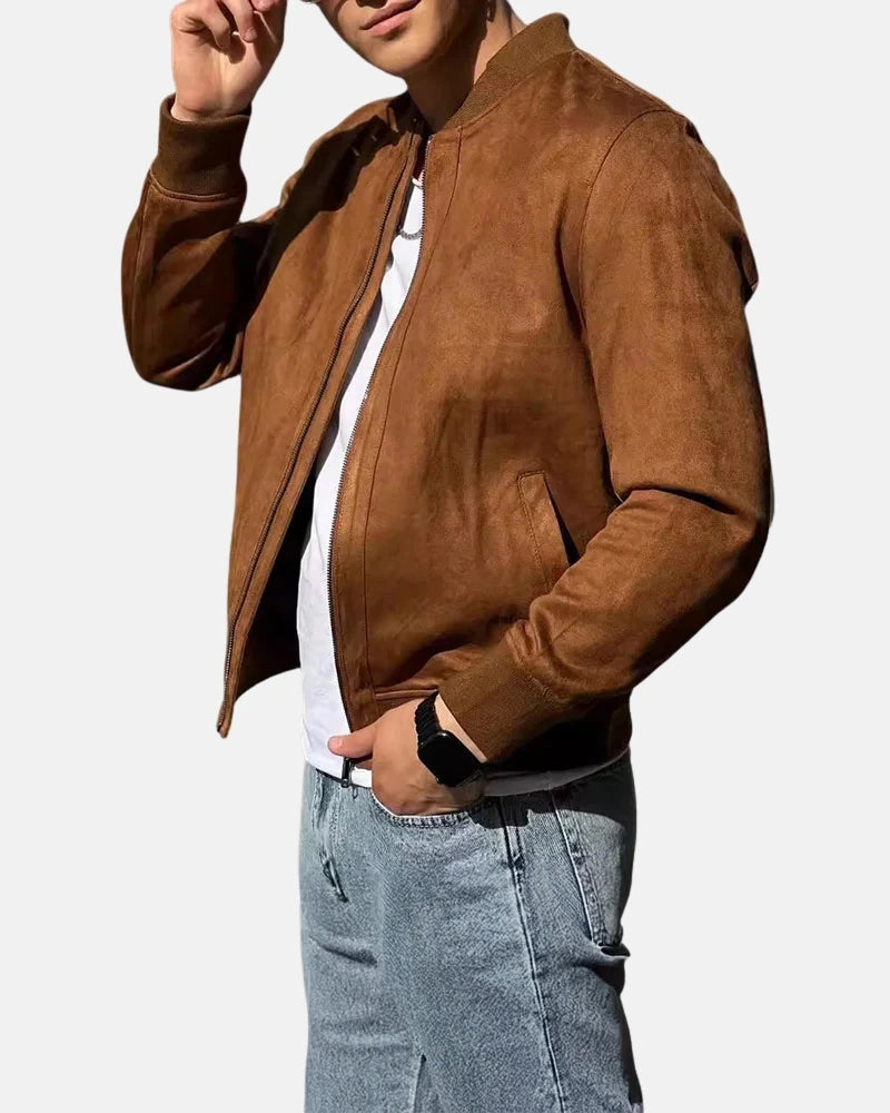 Santos Suede Bomber Jacket