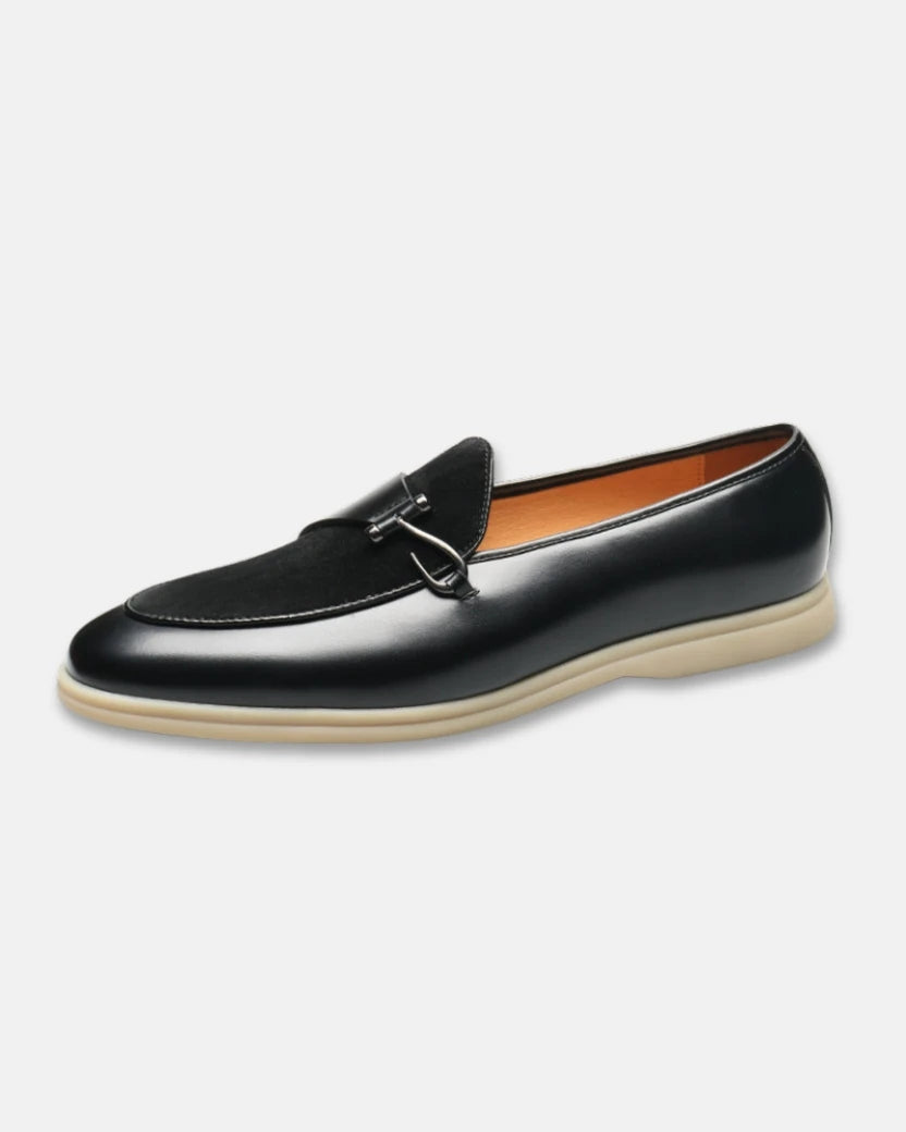 Executive Buckle Leather Loafers