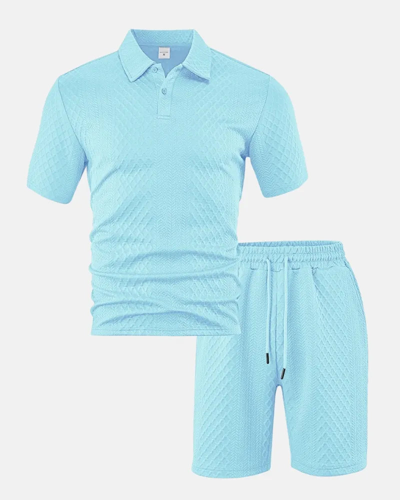 Diamond Knit Polo Set