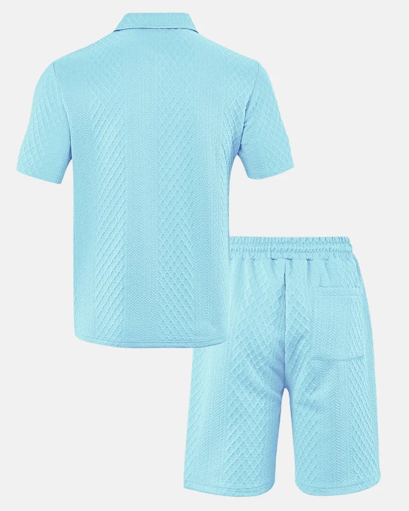 Diamond Knit Polo Set