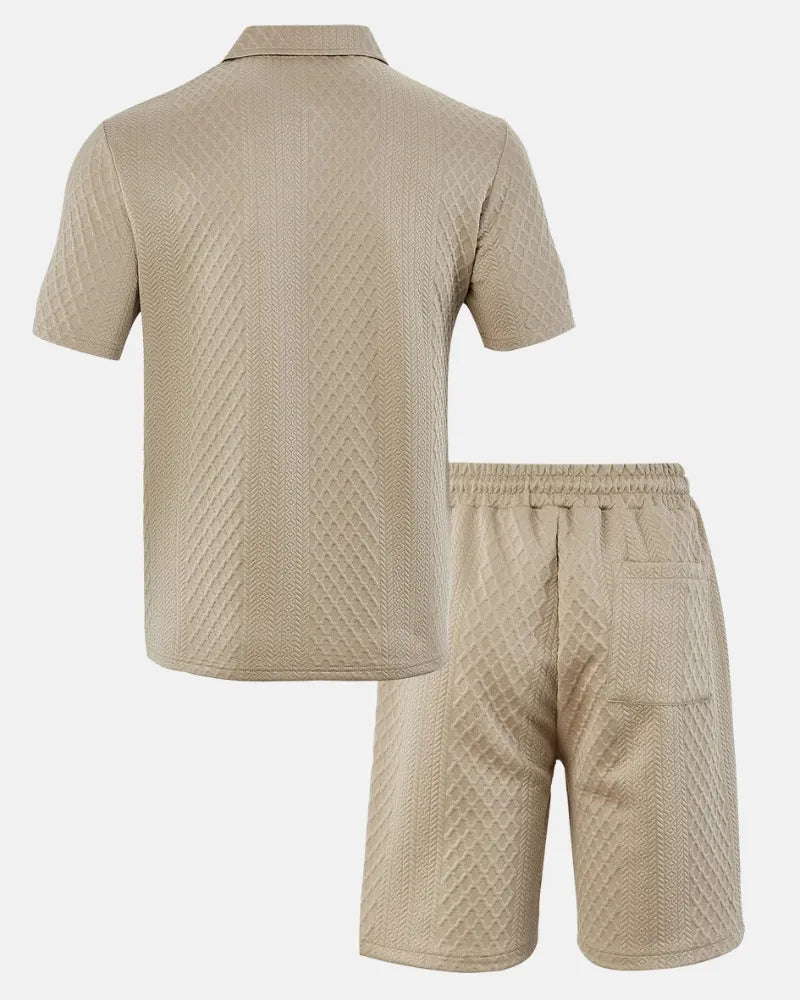 Diamond Knit Polo Set
