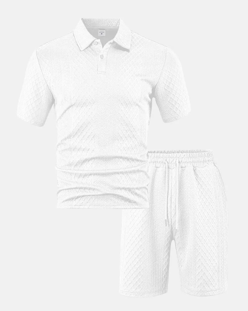 Diamond Knit Polo Set