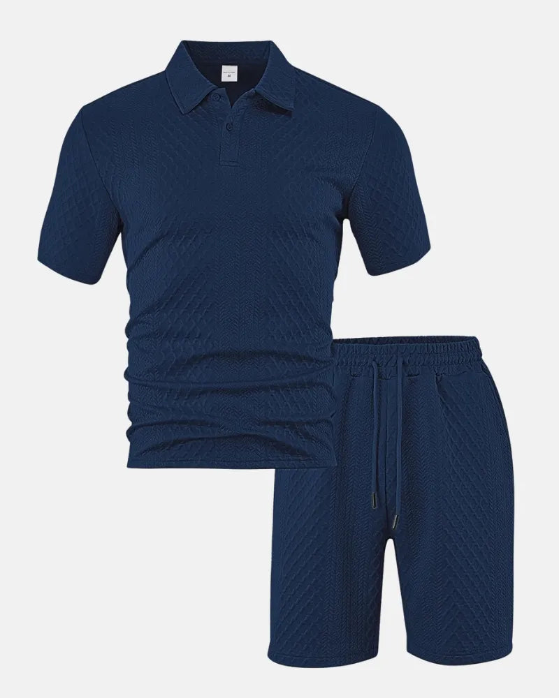 Diamond Knit Polo Set