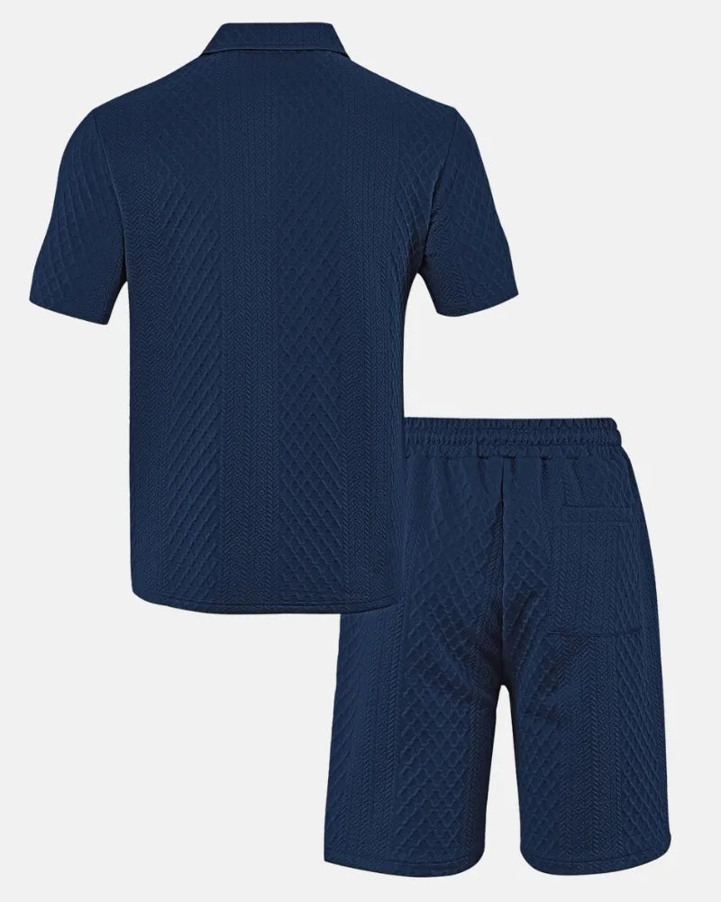 Diamond Knit Polo Set