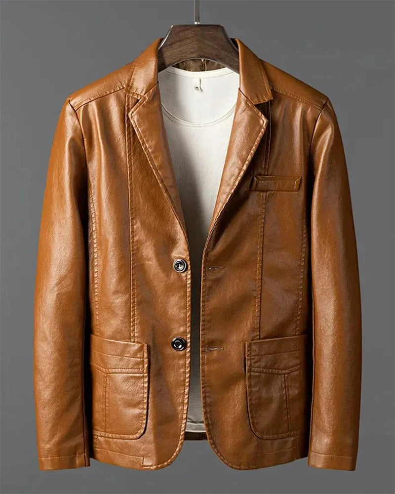 Giovanni Leather Blazer