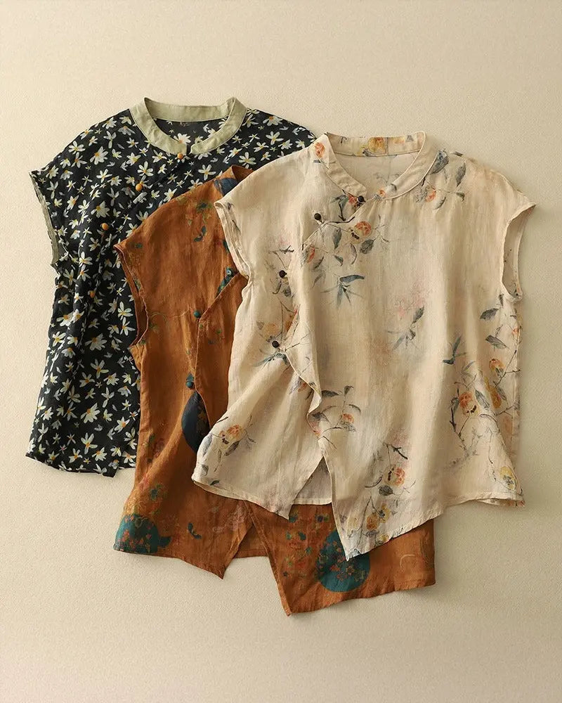Maelia Linen Blouse