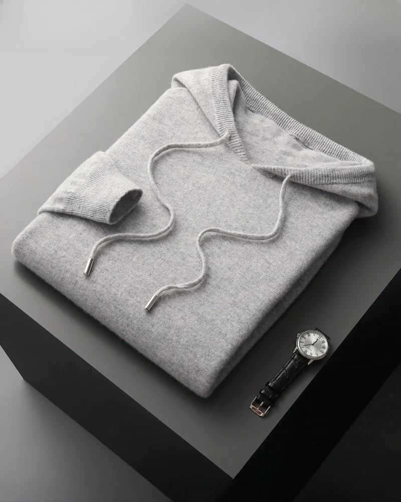Biarritz Knit Hoodie in Light Gray