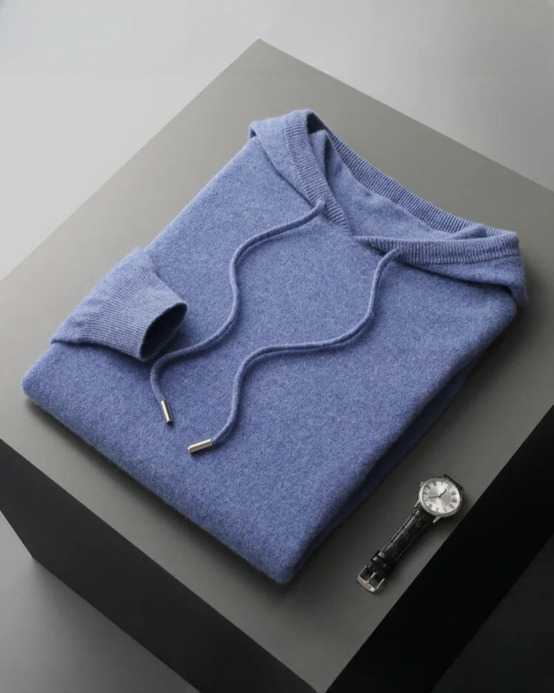 Biarritz Knit Hoodie in Blue