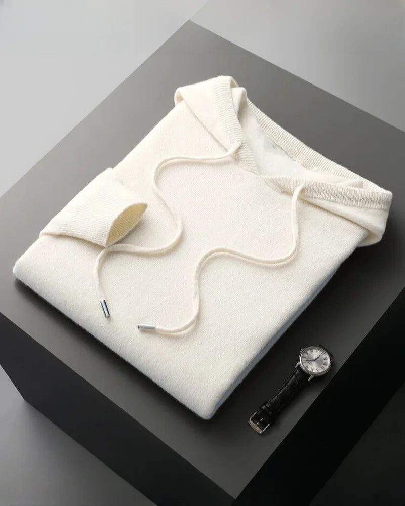 Biarritz Knit Hoodie in Cream