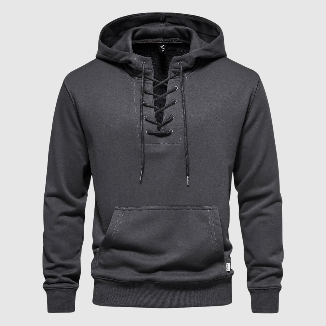 Valhalla Cotton Lace-Up Hoodie