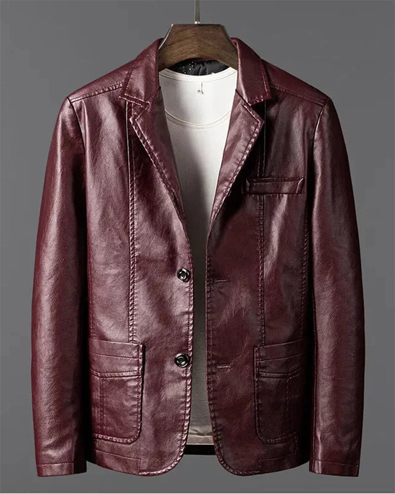 Giovanni Leather Blazer