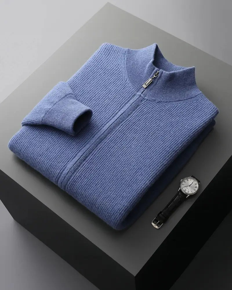 Charles Cashmere Zip Sweater