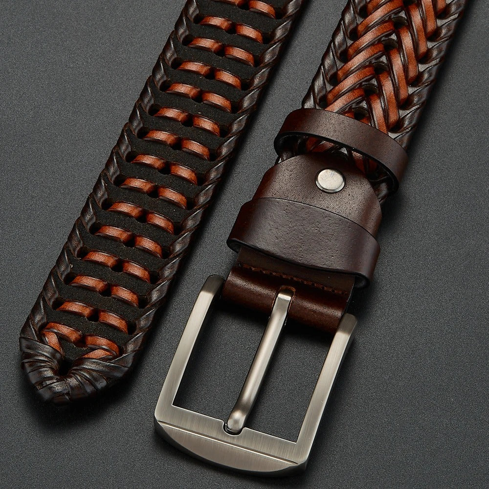 Braided Heritage Cowhide Belt