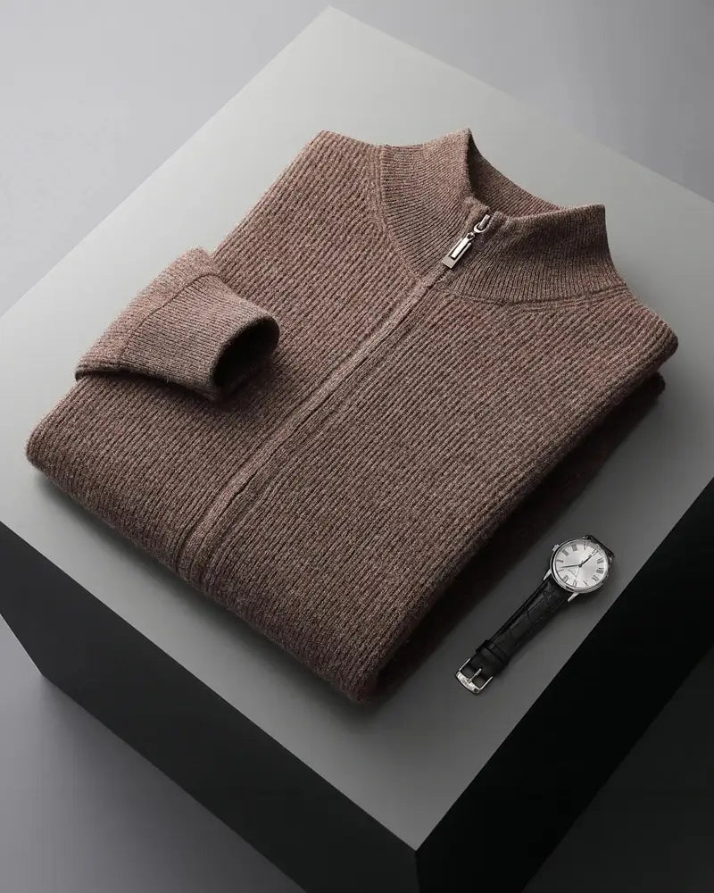 Charles Cashmere Zip Sweater