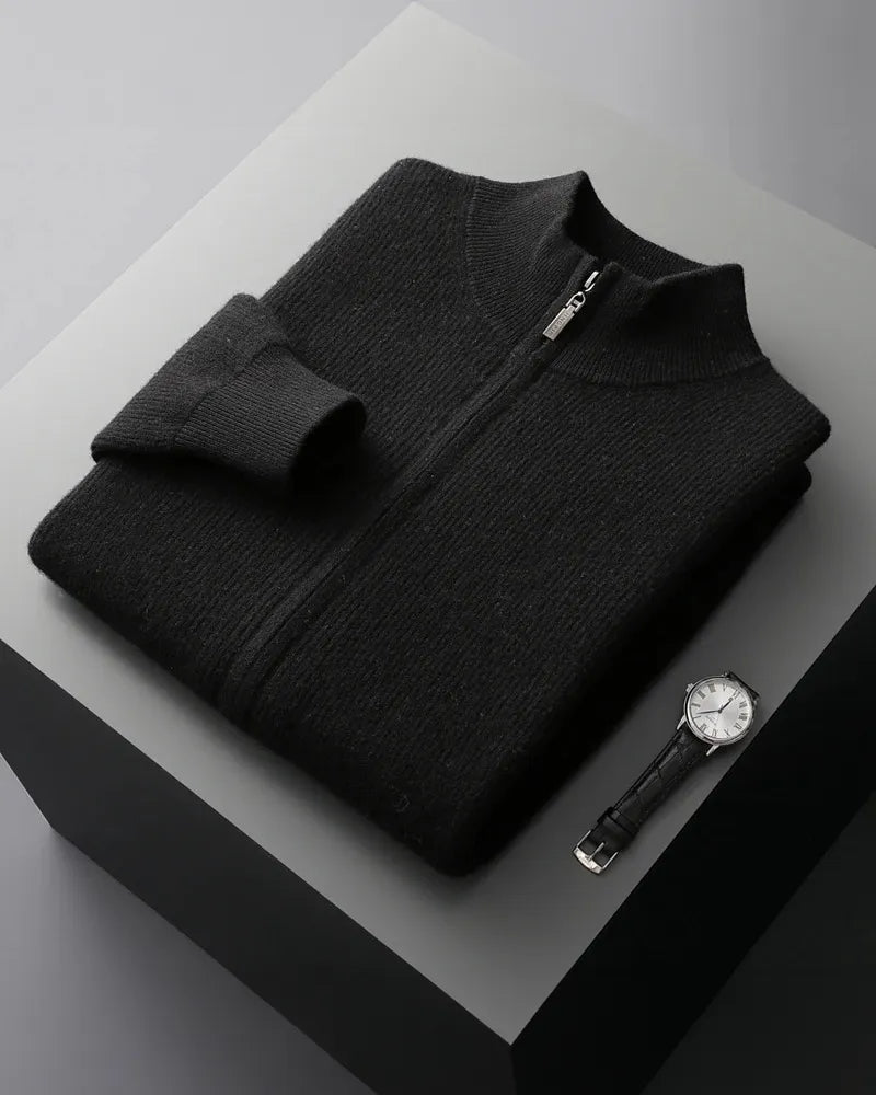 Charles Cashmere Zip Sweater