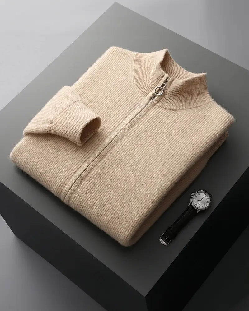 Charles Cashmere Zip Sweater