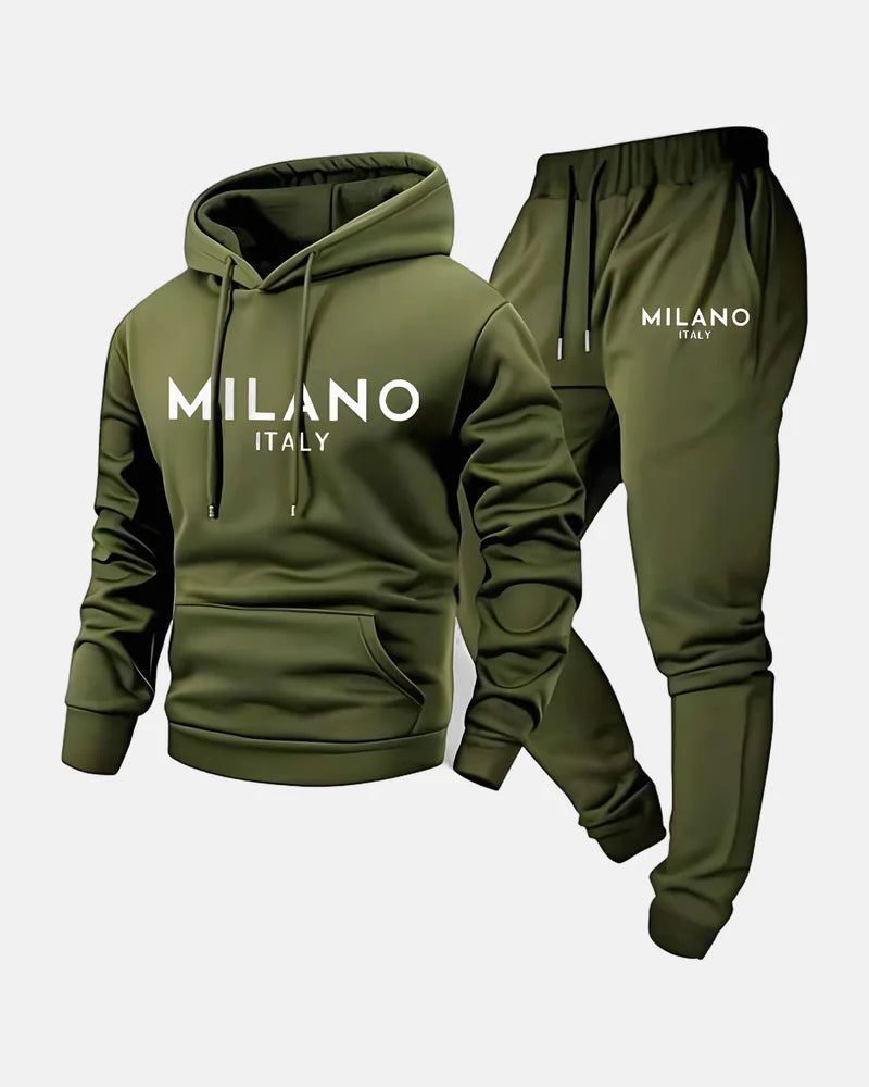 Milano Hoodie Set in Olive